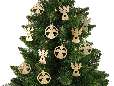  Christmas Wooden Angel Bomb Christmas Tree Ornament