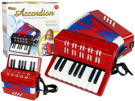 Accordion Musical Instrument for Kids Music Red
