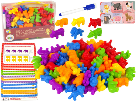 Animals Educational Toy Task Cards Counting Sorter 60 Pieces