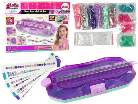 Bracelet Making Set Coloured Beads Container Creator