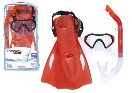 Children's Diving Set Red Mask, Fins, Tube Bestway 25046
