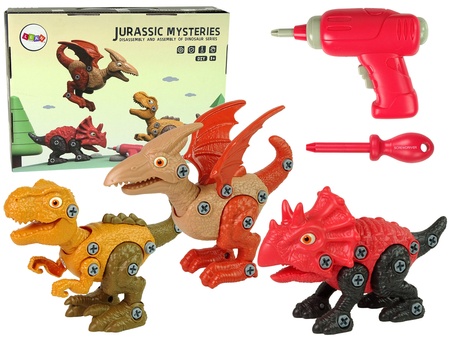 Dinosaur Disassembly Set 3 Pieces Accessories Battery Drill