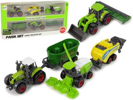 Farming machinery set Farming vehicles 6 pieces Tractor