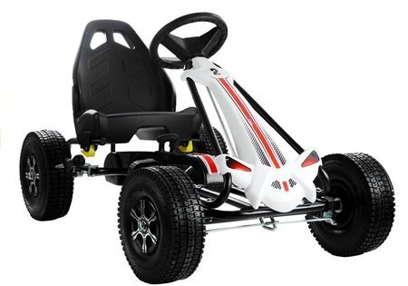 Go-Cart Monster White/Black - Pumped Wheels With Hand Break