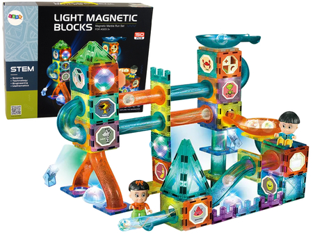 Luminous Ball Slide Magnetic Blocks 150 Elements