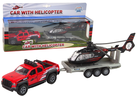 Off-road car with helicopter trailer 520249
