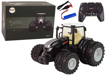 Remote controlled tractor R/C Black 2.4G Metal
