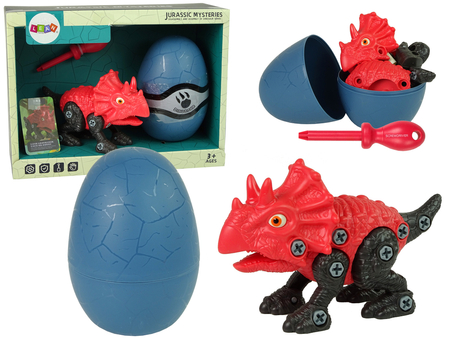 Set Dinosaur Triceratops with Egg DIY Screwdriver