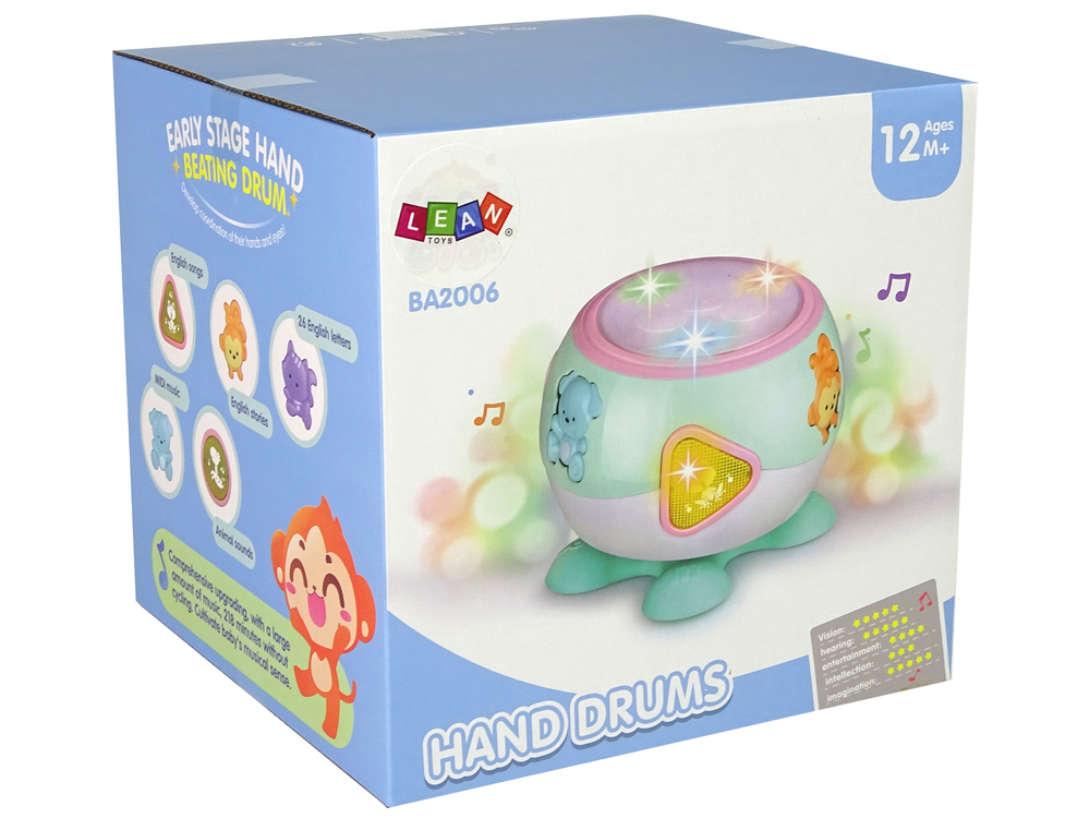 Children's Drum Light Melodies Animal Song Turquoise - LEAN Toys -  Dropshipping Platform