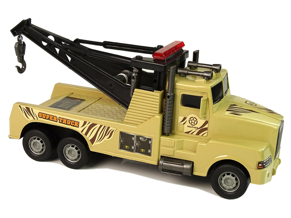 Auto Tow Truck Roadside Assistance 1:10 Rope Brown