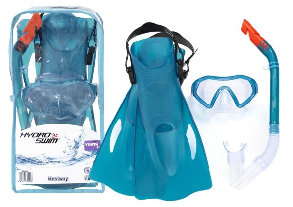 Children's Diving Kit Blue Mask, Fins, Tube Bestway 25046