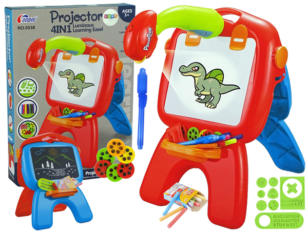 Double-sided Board Chalk Pens Stand Projector Pictures Red