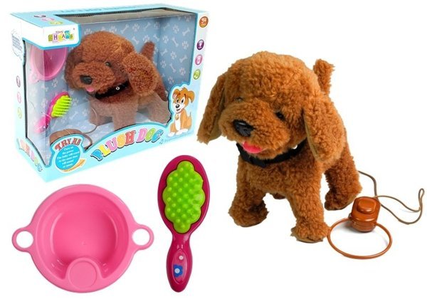 Interactive Dog On a Leash Poodle with Accessories