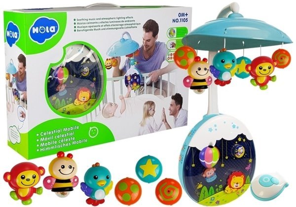 Musical Baby Carousel with Remote Control Animals