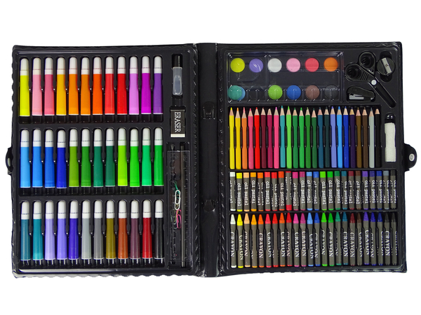 Painting Artist Kit Suitcase Crayons Paints 150 Pieces