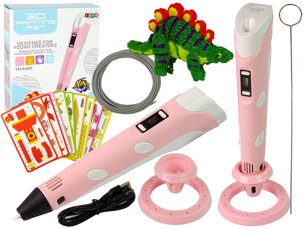 Professional 3D Printer Pen Cartridge Templates Pink 
