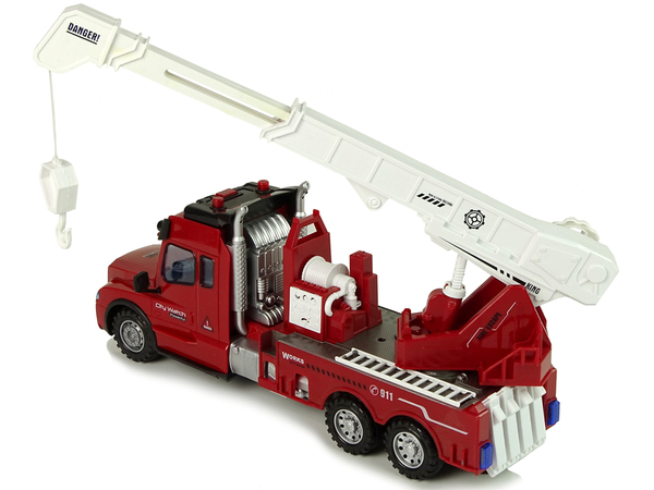 Remote Control Fire Truck Remote Control 2.4G Lights Sounds Red
