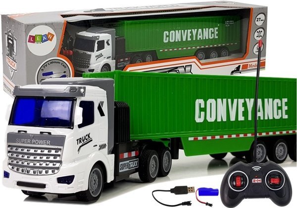 Remote Controlled 27 Mhz 1:48 Green Delivery Truck