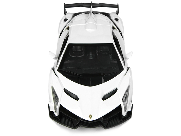 Remote Controlled Lamborghini Veneno White 2.4 G Pilot Steering Wheel Sound Lights