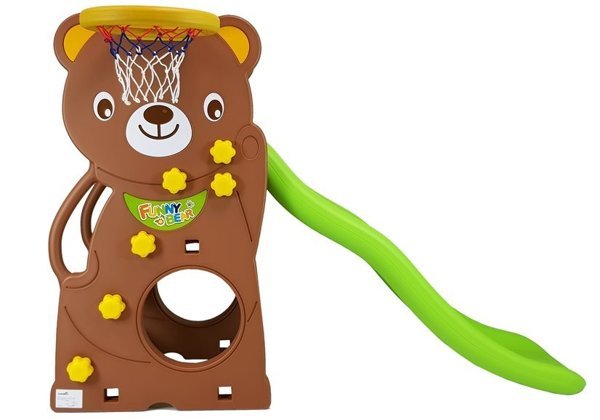 Teddy Bear Children's Slide Garden Basketball