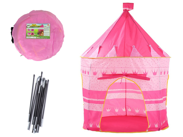 Tent  Princess Palace For Kids Garden Crown Pink