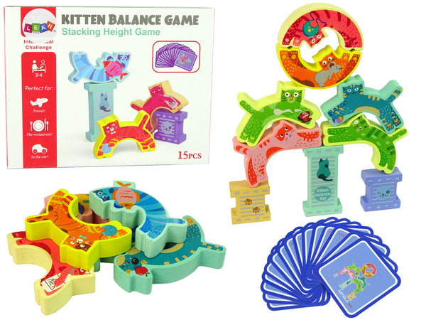 Wooden Puzzle Game Cats Balance