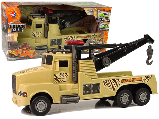 Auto Tow Truck Roadside Assistance 1:10 Rope Brown