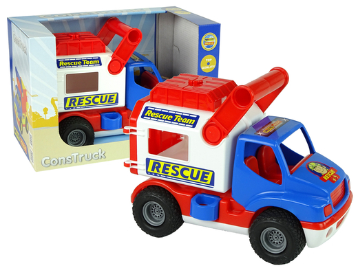 Blue and White Polesie ConsTruck Rescue Car 41937