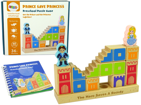 Große Holzklötze Prinz Rettet Prinzessin Herausforderungsspiel
