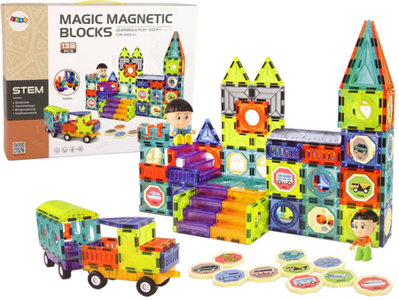 Magnetische Bausteine 3D Castle 139 Stück