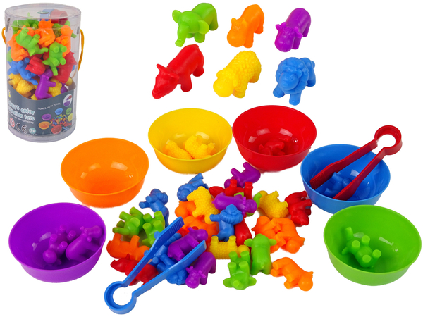 Farbsortierspielzeug Tiere 36 Stück