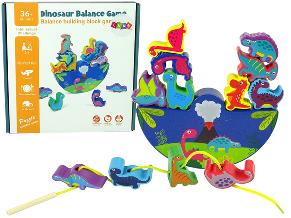 Hölzernes Dinosaurier-Balancespiel Dinosaurier Arcade Game