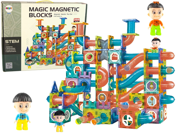 Magic Magnetic Bricks Kugelbahn 3D-Gebäude 268 Stück
