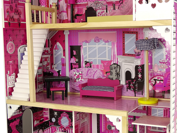Puppenhaus aus Holz Villa Pola Pink