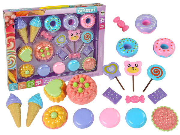 Süßigkeiten-Set Lollipops Cupcakes Eiscreme-Cupcakes