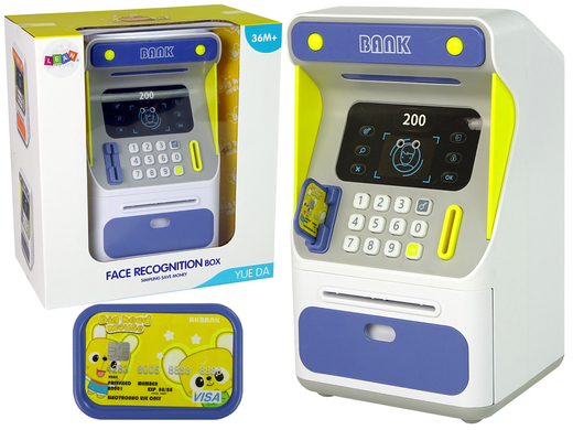Geldautomat Gesichtserkennung PIN Sparen Blau